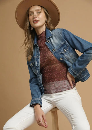 Plum Floral Layer Top