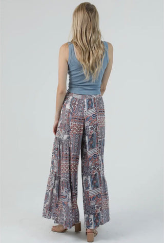Floral Patchwork Wide Leg Pant