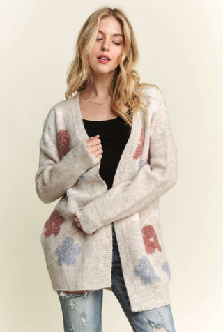 Floral Two Tone Cardigan