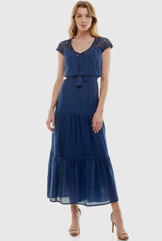 Stassi Navy Lace Maxi