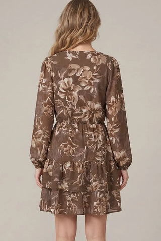 Mocha Floral Dress