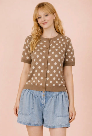 Cocoa Dot Cardigan