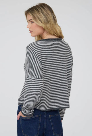 Charcoal Stripe Cardigan