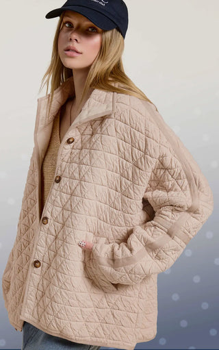 Oatmeal Quilted Jacket