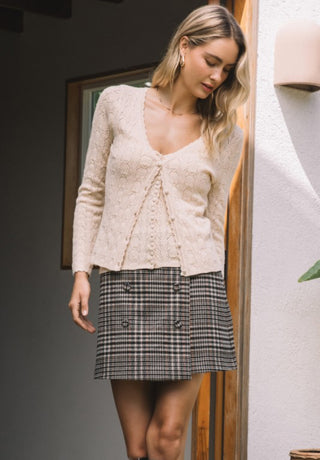 Ivory Pointelle Cardigan