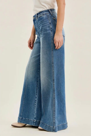 Liza High Waist Short Palazzo Denim