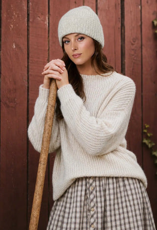 Natural Mock Neck Sweater