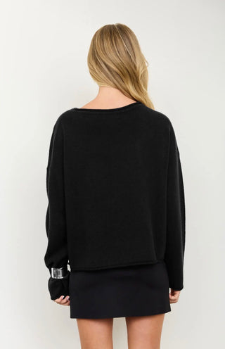 Black Seam Detail Sweater