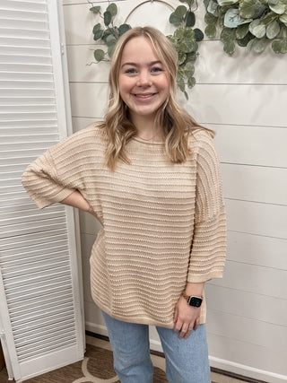 Apricot Ribbed Sweater