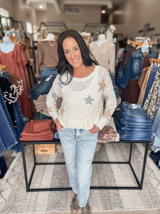 Lightweight Star Sweater Top