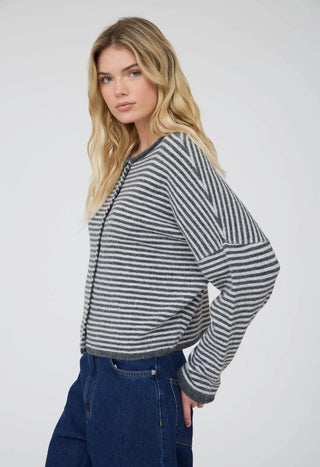 Charcoal Stripe Cardigan