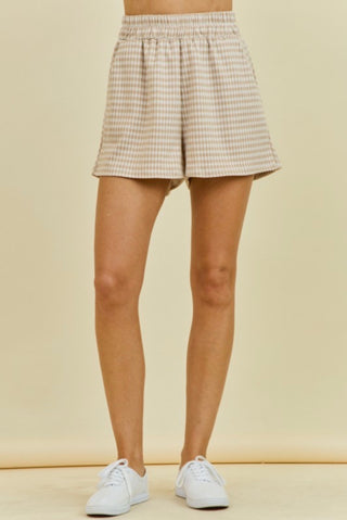 Gingham Knit Shorts