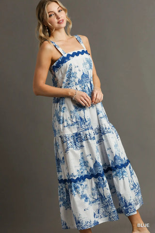 Toile Ric Rac Trim Dress