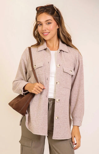 Taupe Soft Shacket