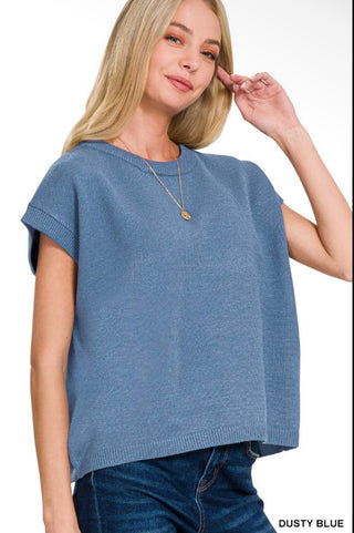 Dusty Blue Sweater Top