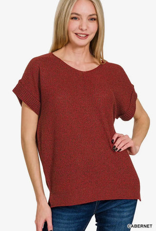 Cabernet Short Sleeve Sweater