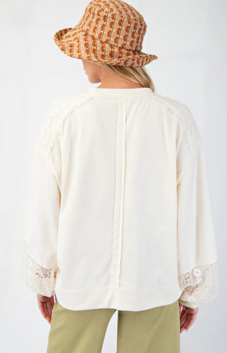 Ivory Daisy Lace Top