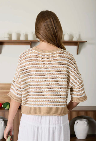 Khaki Stripe Cardigan