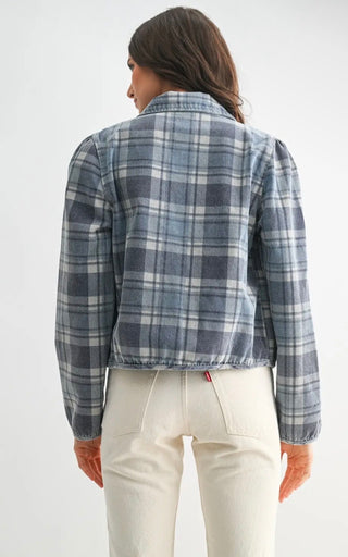 Plaid Denim Jacket