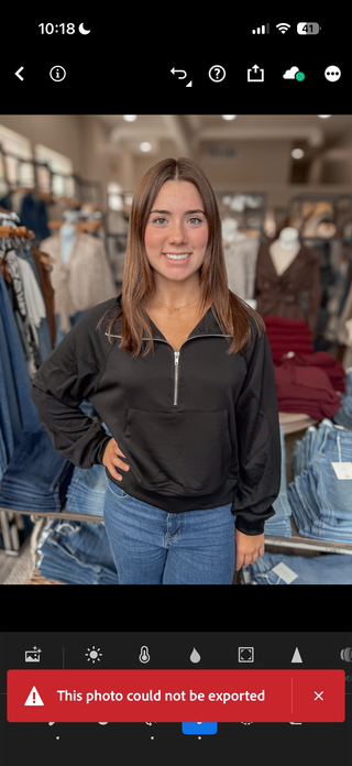 Black Quarter Zip Pullover