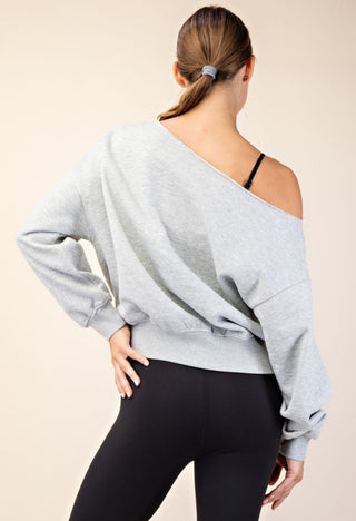 French Terry Off Shoulder Top