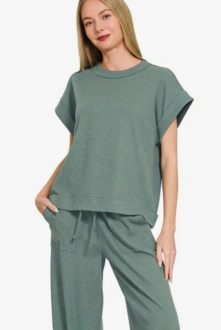 Jade Ribbed Soft Knit Top