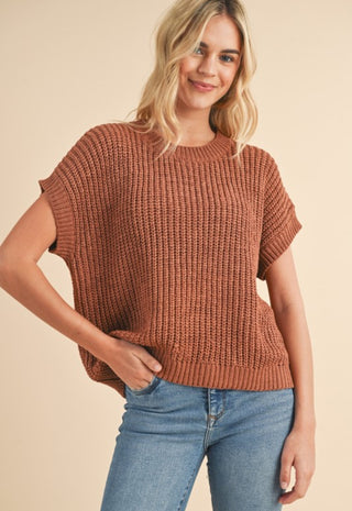 Rust Sweater Top