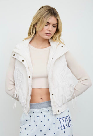 Ivory Quilted Vest