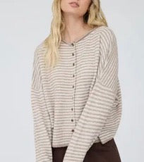 Mocha Stripe Cardigan