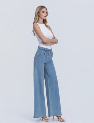 Jesse High Rise Palazzo Denim