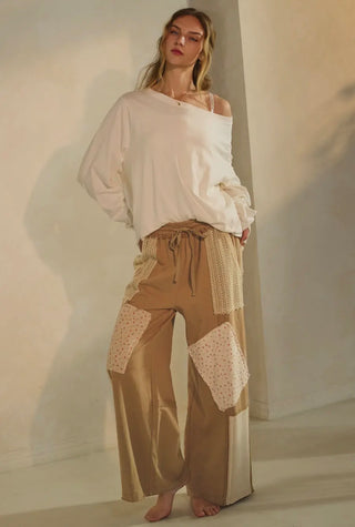 Taupe Patchwork Pant