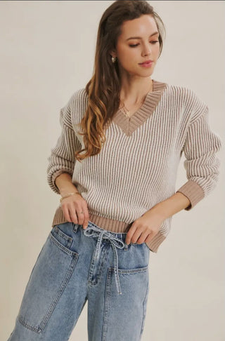 Toffee Two Tone Sweater
