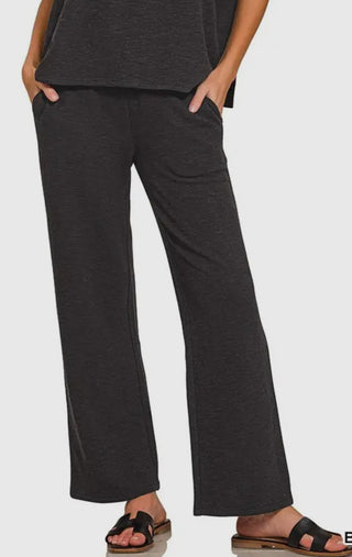 Black Casual Knit Pant