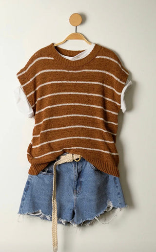 Camel Stripe Sweater