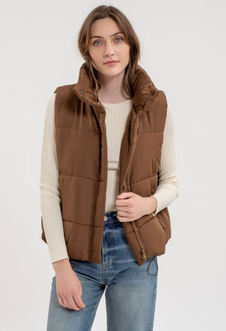 Brown Quilted Vest