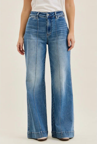Liza High Waist Short Palazzo Denim