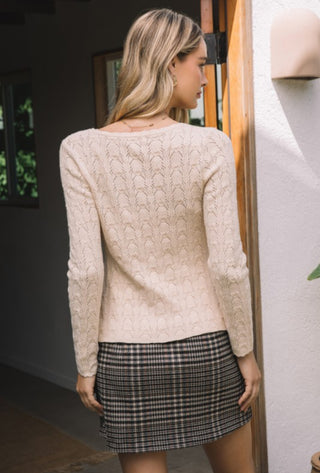 Ivory Pointelle Cardigan