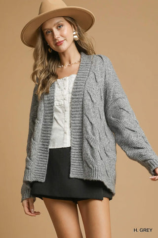 Heather Grey Chunky Cardigan