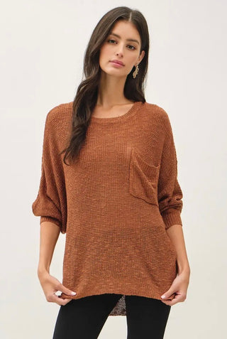 Pecan Pocket Detail Sweater