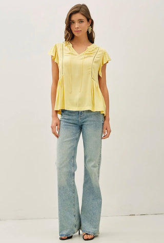 Sunshine Lace Detail Top
