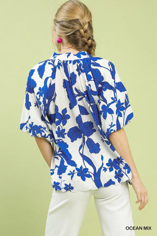 Indigo Blossom Blouse