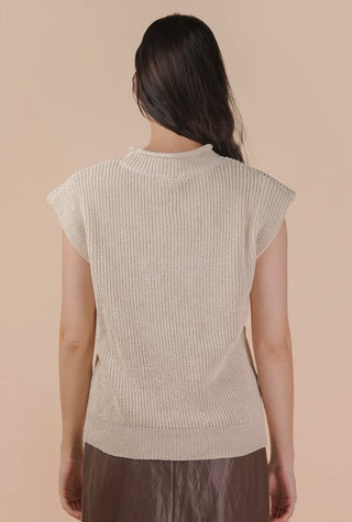 Ecru Sleeveless Sweater