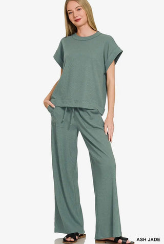 Jade Ribbed Soft Knit Pant