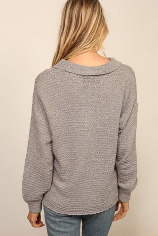 Grey Texture Sweater