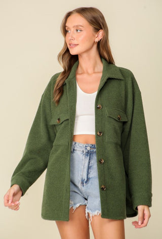 Forest Green Soft Shacket
