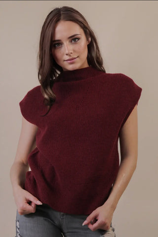 Burgundy Sleeveless Sweater