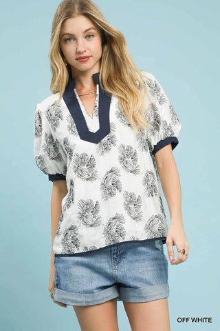 Delicate Bloom Embroidered Blouse