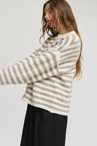 Greige Stripe Sweater
