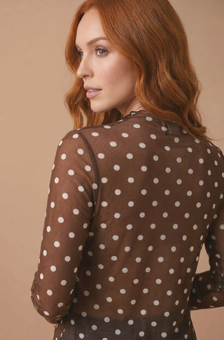 Brown Dot Sheer