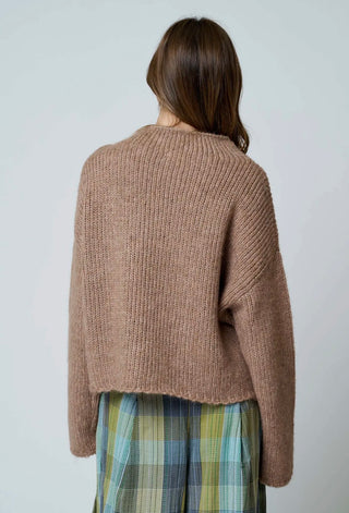Mocha Mock Neck Sweater